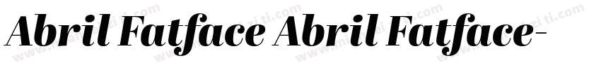 Abril Fatface Abril Fatface字体转换